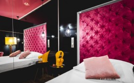 luxusní čalouněné čelo prošívané do kosočtverců