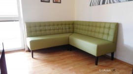 lavice 3008 , zelená ekokůže Kaiman