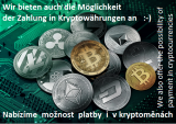 MOŽNOST PLATBY KRYPTOMĚNAMI MOŽNOST PLATBY KRYPTOMĚNAMI
